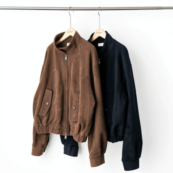 Giacche Donna LLECDASEUI Oversize Marrone Nero Autunno-3
