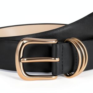 Cintura donna JasGood pelle oro design elegante-0