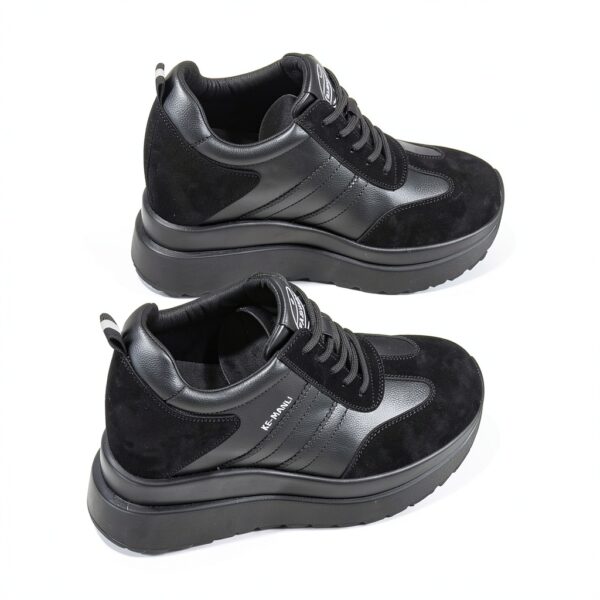 Sneaker donna AONEGOLD in pelle con zeppa-3