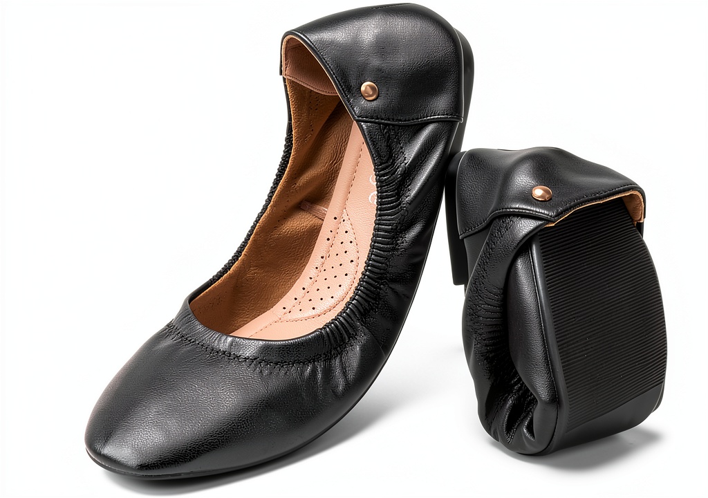 Ballerine OFFCUP nere indossate durante un evento formale