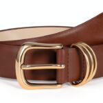 Cintura donna JasGood pelle fibbia dorata-0