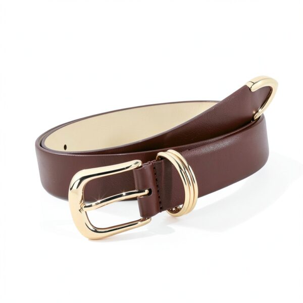 Cintura donna JasGood pelle fibbia dorata-6