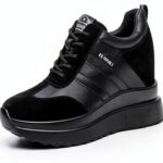 Sneaker donna AONEGOLD in pelle con zeppa-0