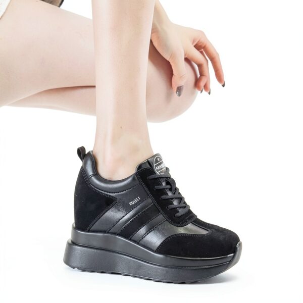 Sneaker donna AONEGOLD in pelle con zeppa-6