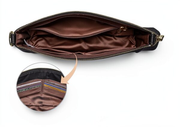 Borsa a tracolla in pelle Kattee Nero elegante-4