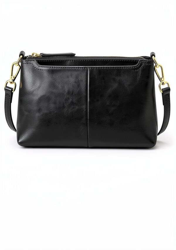 Borsa a tracolla in pelle Kattee Nero elegante-6