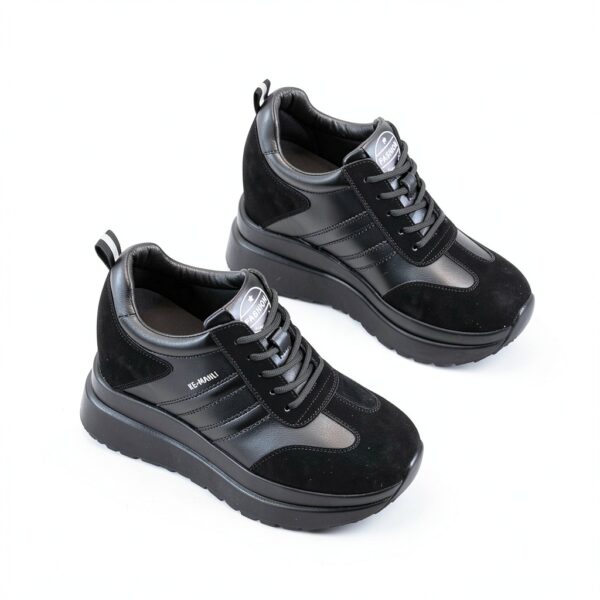 Sneaker donna AONEGOLD in pelle con zeppa-4