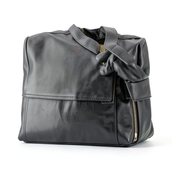 Gilet da moto Leatherick pelle nera 1,1 mm-5