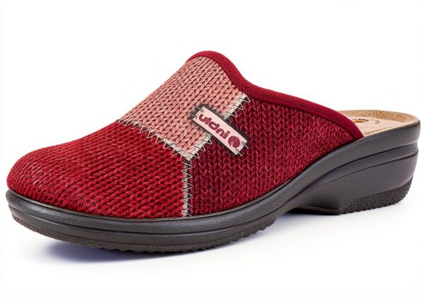 Pantofole Donna Blu Indaco SRL Tessuto Pelle-0