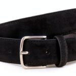 Cintura Donna JIARY in Pelle Scamosciata 100CM Nero – Design Elegante-0