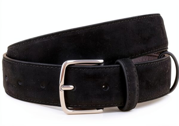 Cintura Donna JIARY in Pelle Scamosciata 100CM Nero – Design Elegante-0
