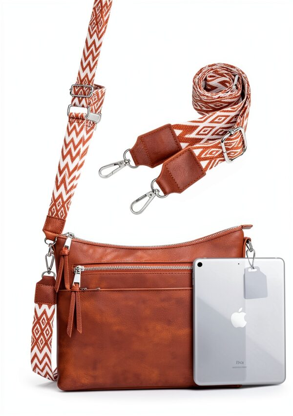 LUROON Borsa Tracolla Donna in Pelle Vegana – 31x30x7 cm, 5 Colori-4