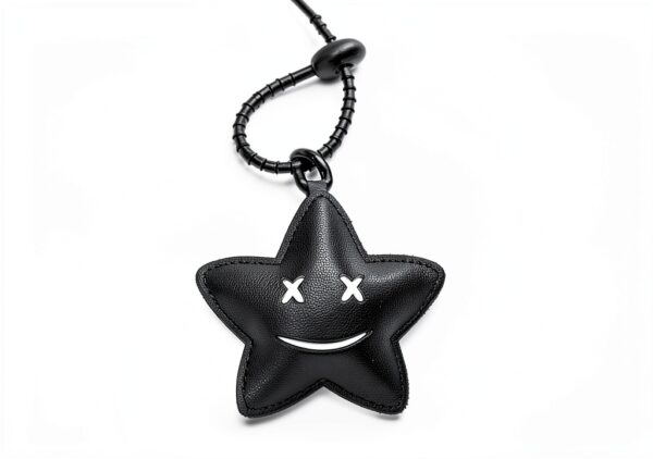 HUICHENG Charm Borsa Stella in Pelle Nera Modello B1089-5