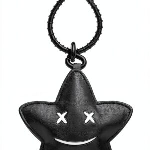HUICHENG Charm Borsa Stella in Pelle Nera Modello B1089-0