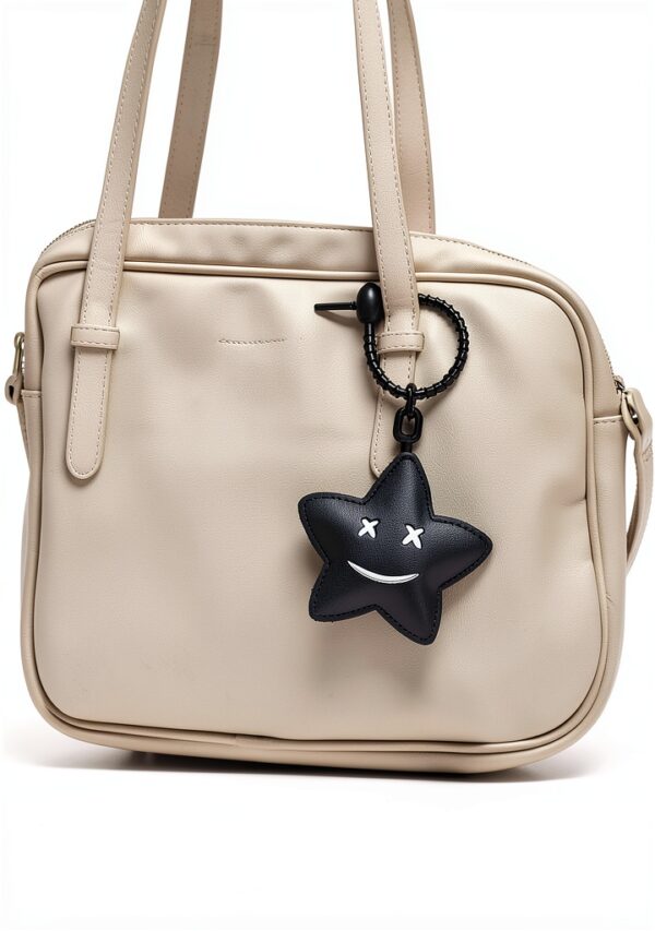 HUICHENG Charm Borsa Stella in Pelle Nera Modello B1089-4