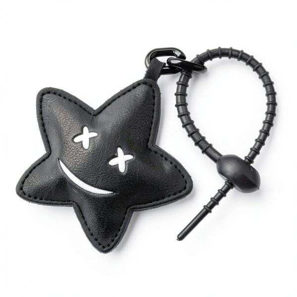 HUICHENG Charm Borsa Stella in Pelle Nera Modello B1089-2