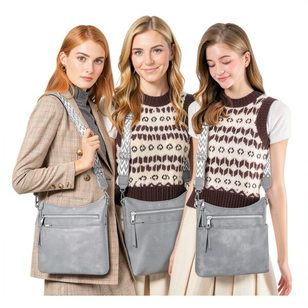 LUROON Borsa Tracolla Donna Pelle Vegana 31x30x7 cm 5 Colori-1