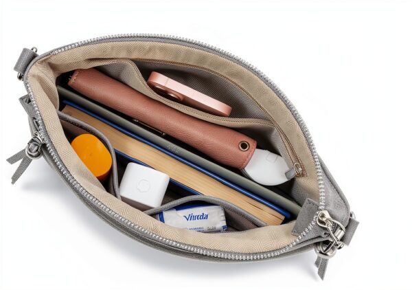 LUROON Borsa Tracolla Donna Pelle Vegana 31x30x7 cm 5 Colori-3