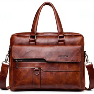 Borsa per laptop FANDARE AK-77ACF001 pelle PU Marrone Scuro 38x30 cm-0