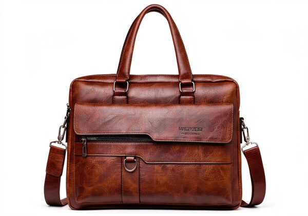 Borsa per laptop FANDARE AK-77ACF001 pelle PU Marrone Scuro 38x30 cm-0