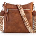 Borsa Tracolla Donna LUROON Pelle Vegana Nero 31x7x30 cm-0