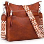 LUROON Borsa Tracolla Donna in Pelle Vegana – 31x30x7 cm, 5 Colori-0