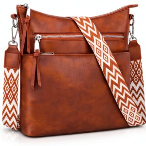 LUROON Borsa Tracolla Donna in Pelle Vegana – 31x30x7 cm, 5 Colori-0