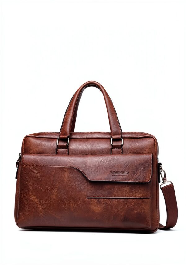 Borsa per laptop FANDARE AK-77ACF001 pelle PU Marrone Scuro 38x30 cm-3