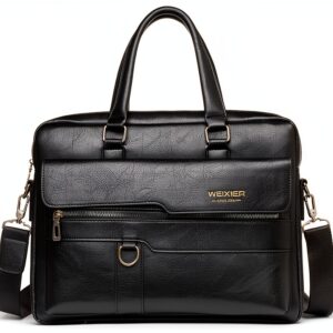 Borsa per laptop FANDARE AK-77ACF003 in pelle PU, 38x11x30 cm, Nero-0