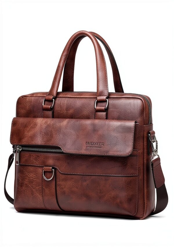 Borsa per laptop FANDARE AK-77ACF001 pelle PU Marrone Scuro 38x30 cm-6