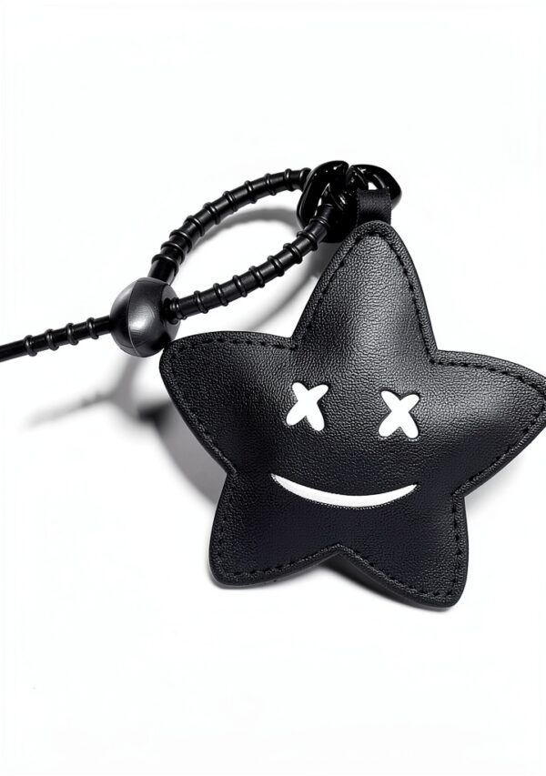 HUICHENG Charm Borsa Stella in Pelle Nera Modello B1089-1