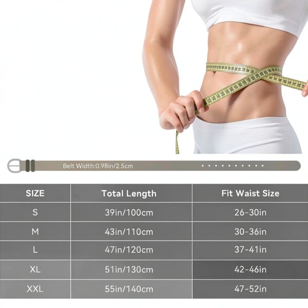 Sansths Cintura Donna Ecopelle con Fibbia Argento – Taglie S-XXL-6