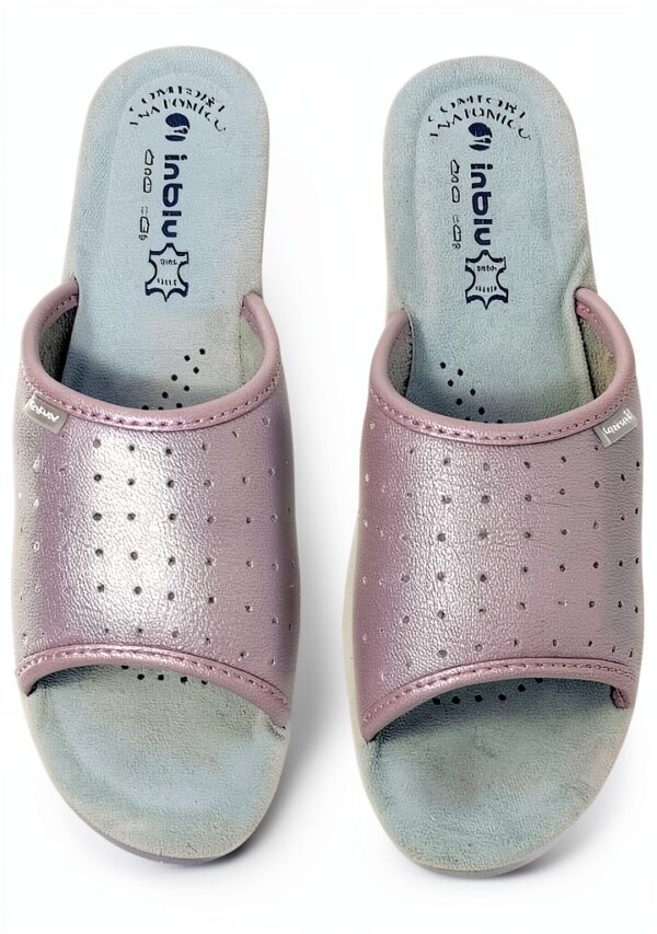 Zoccoli donna inblu vera pelle plantare imbottito taglie 35-41 EU-2