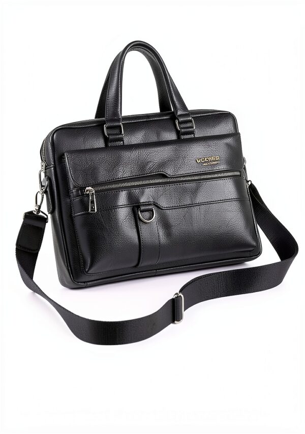 Borsa per laptop FANDARE AK-77ACF003 in pelle PU, 38x11x30 cm, Nero-5
