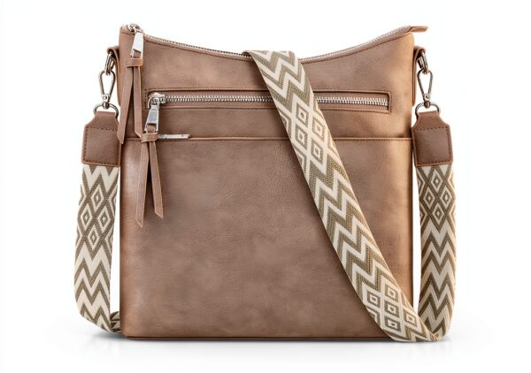 LUROON Borsa Tracolla Donna Pelle Vegana 31x30x7 cm 5 Colori-0