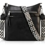 Borsa tracolla donna LUROON in pelle vegana 31x30x7 cm, 5 colori-0