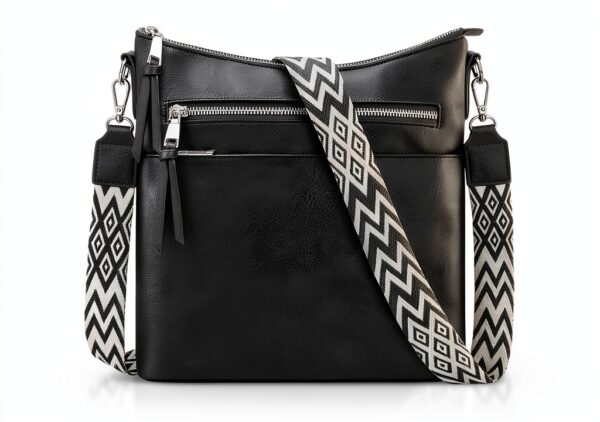 Borsa tracolla donna LUROON in pelle vegana 31x30x7 cm, 5 colori-0