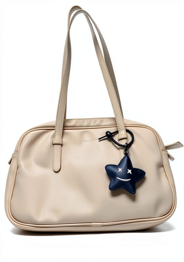 HUICHENG Charm Borsa Stella in Pelle Nera Modello B1089-6