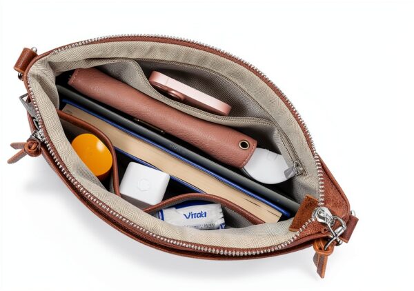 LUROON Borsa Tracolla Donna in Pelle Vegana – 31x30x7 cm, 5 Colori-5
