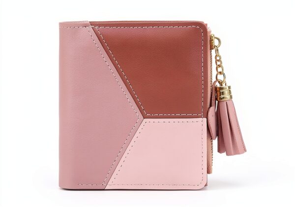 Portafoglio Donna in Pelle Sintetica CHAOFANXI Rosa 12x9x2.5 cm-1