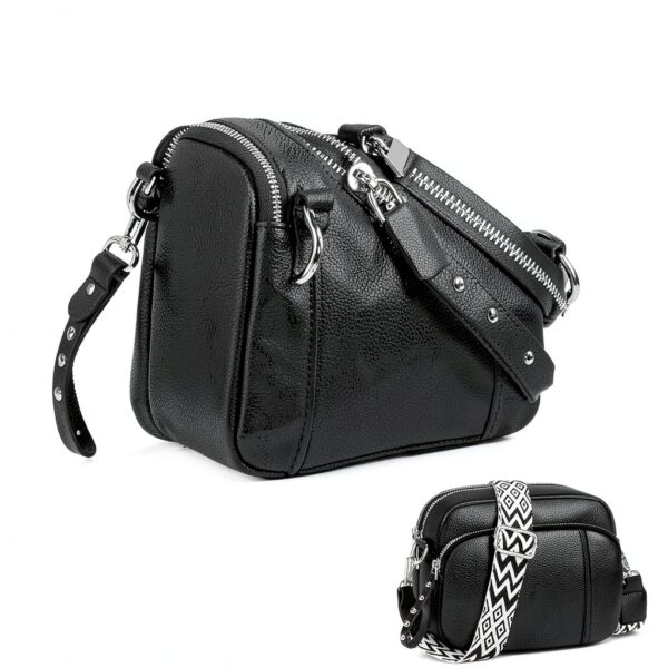 Borsa a Tracolla Donna JUYANO Piccola PU Pelle con 3 Scomparti-4