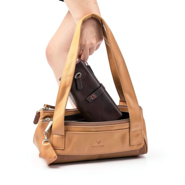 Portafoglio Donna Pelle Vera – Portafoglio Donna Firmato Grande Capacità con RFID – Porta Tessere Elegante - Porta carte di crédito - Portamonete Idea Regalo Perfetta, Nero-3