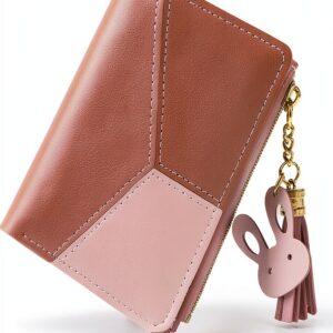 Portafoglio Donna in Pelle Sintetica CHAOFANXI Rosa 12x9x2.5 cm-0