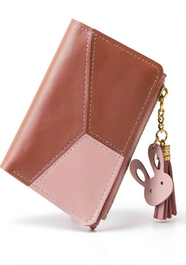 Portafoglio Donna in Pelle Sintetica CHAOFANXI Rosa 12x9x2.5 cm-0