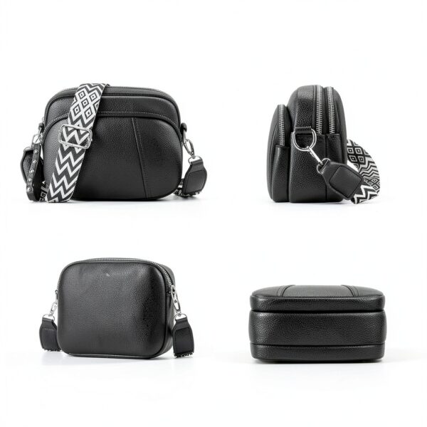 Borsa a Tracolla Donna JUYANO Piccola PU Pelle con 3 Scomparti-5