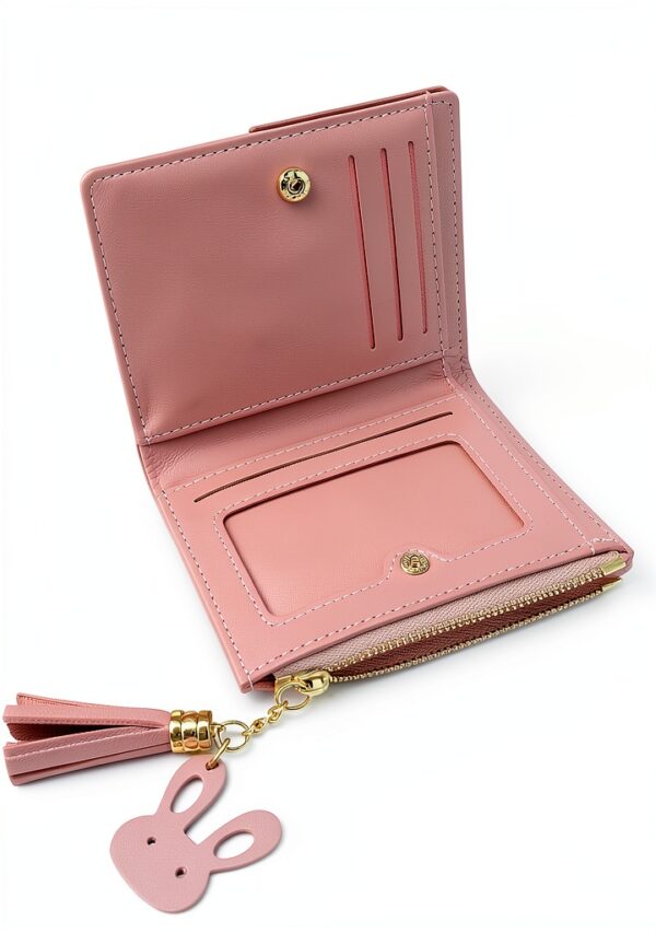 Portafoglio Donna in Pelle Sintetica CHAOFANXI Rosa 12x9x2.5 cm-3