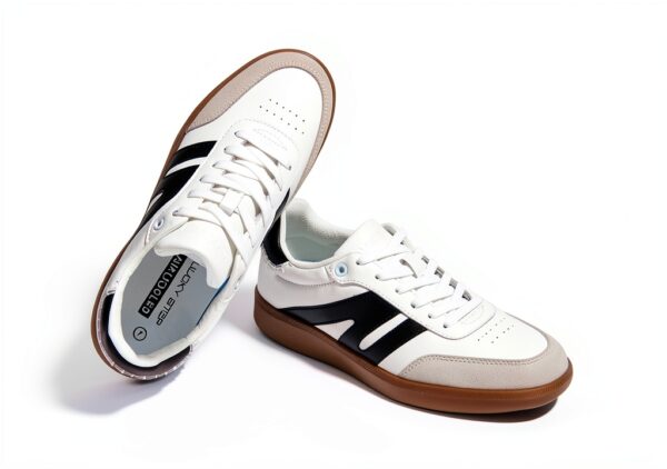 Scarpe da Ginnastica LUCKY STEP Sneaker Retrò in Vera Pelle-2