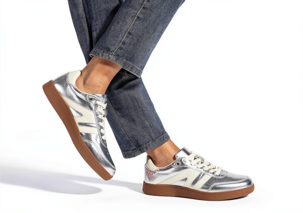 Sneakers LUCKY STEP Donna in pelle con suola antiscivolo retrò-7