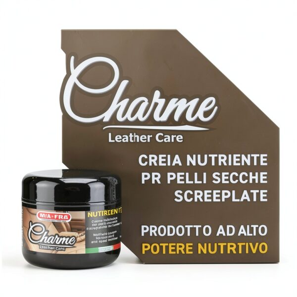 MAFRA, Charme Nutrient, Crema Nutriente e Detergente per Interni Auto in Pelle, Ideale per Pulizia, Riduce Grinze e Decoloramento, Effetto Anti-Invecchiamento, Confezione da 150 ml-1