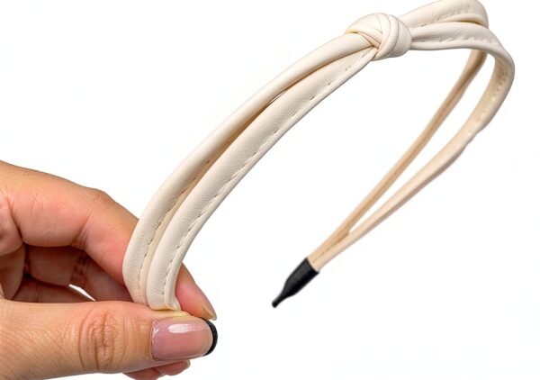 5 Cerchietti per Capelli Donna in Vera Pelle, Set 5 Colori Eleganti, Fascia Capelli Sottile e Morbida per Ragazze e Donne, Fascia Capelli Headband alla Moda per Tutti i Giorni-1